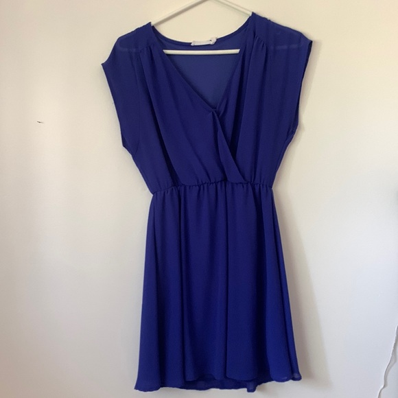 Lush brand size small blue flowy mini dress - Picture 1 of 3